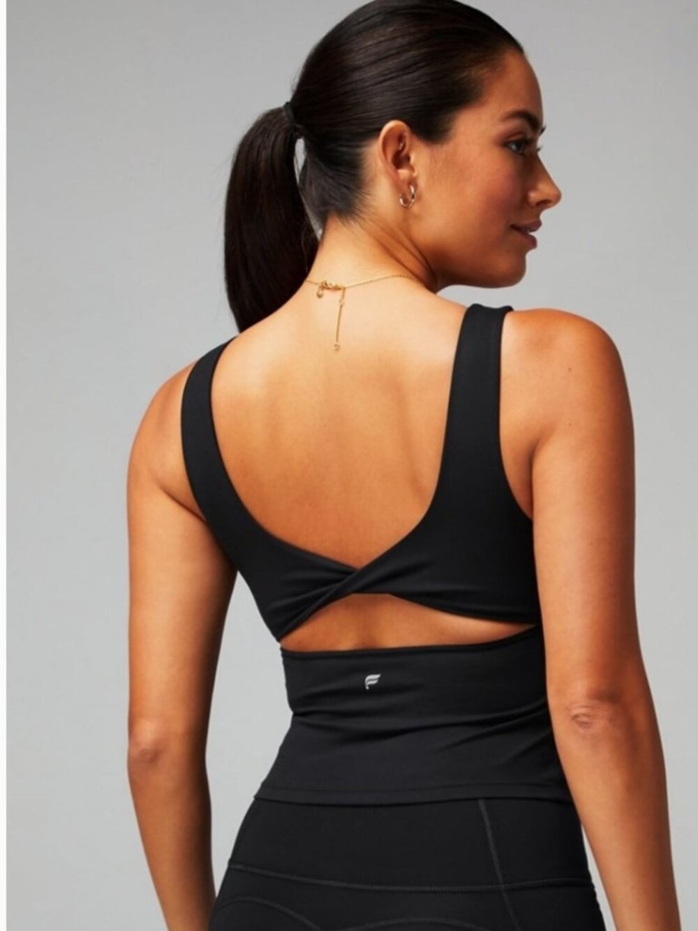 Fabletics crop tank with twist back